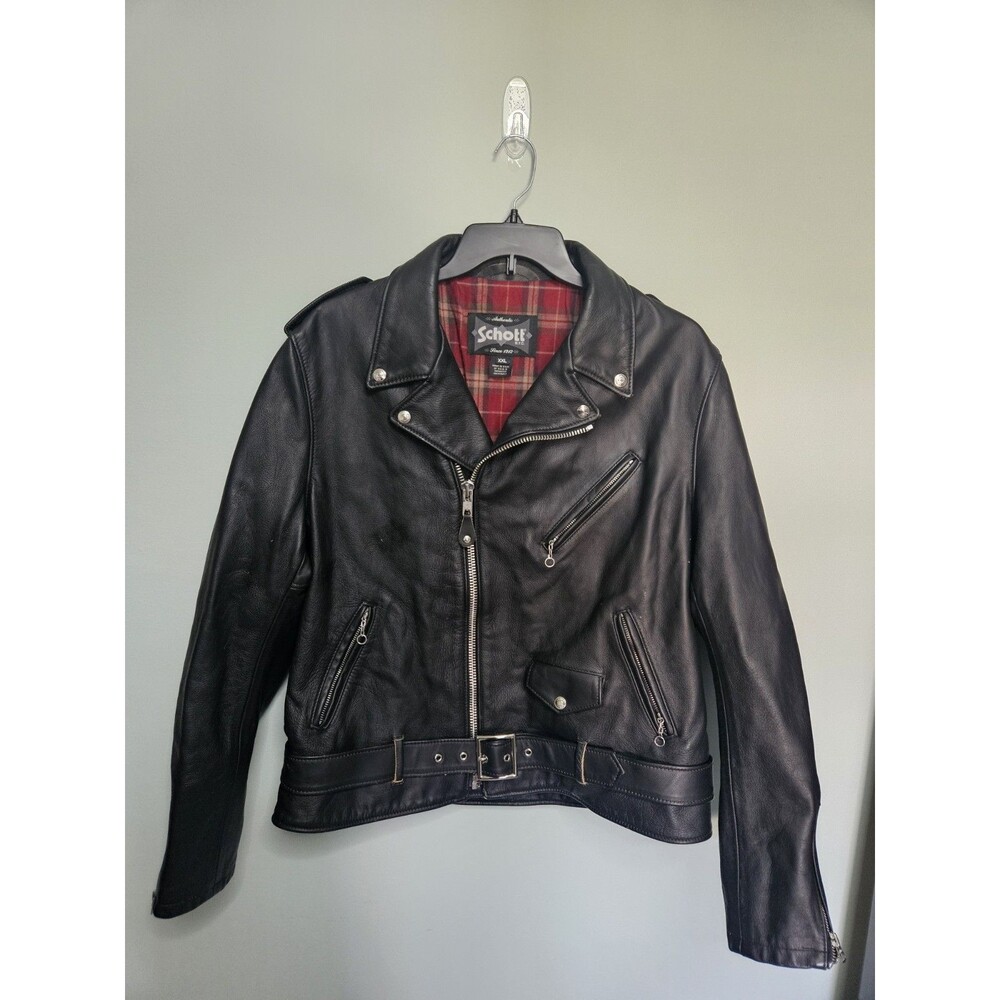Sz 2XL - Schott 626 Lightweight Fitted Perfecto Motorcycle Leather Jacket $1150